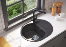 Кухонная мойка Polygran Atol-620 №302 678989 Песочная искусственный камень (литьевой мрамор) встраиваемый