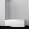 Шторка на ванну WasserKRAFT Spree 80 14P01-80 профиль цвет Никель стекло прозрачное