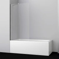 Шторка на ванну WasserKRAFT Spree 80 14P01-80 профиль цвет Никель стекло прозрачное