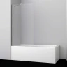 Шторка на ванну WasserKRAFT Spree 80 14P01-80 профиль цвет Никель стекло прозрачное
