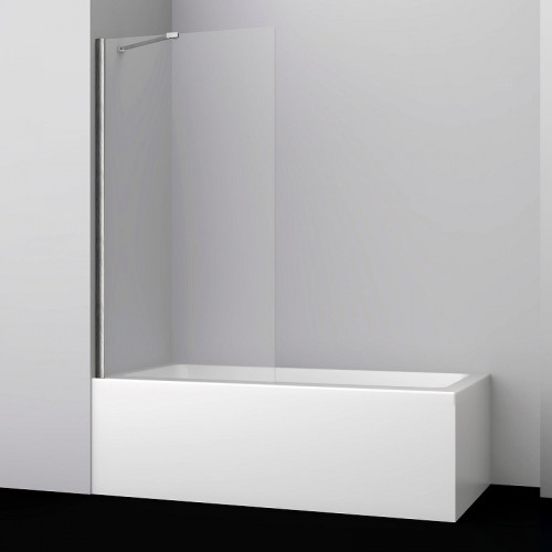 Шторка на ванну WasserKRAFT Spree 80 14P01-80 профиль цвет Никель стекло прозрачное