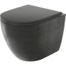 Унитаз Grossman GR-4455BBLS подвесной Черный глянцевый с сиденьем Микролифт фаянс подвесной