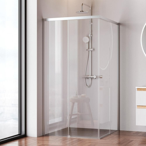 Душевой уголок AM.PM X-Joy 100х100 W94G-403-100100-MT1K профиль Хром матовый стекло прозрачное