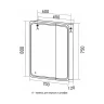 Зеркальный шкаф Mixline Адриана 70 L 547077 с подсветкой цвет Белый