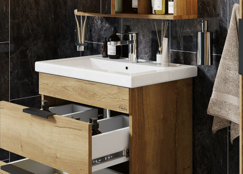 Тумба под раковину Onika Легран 50.13 105031 подвесная Дуб галифакс МДФ / ЛДСП