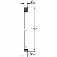 Душевой шланг Grohe Silverflex 26346001 Хром пластик