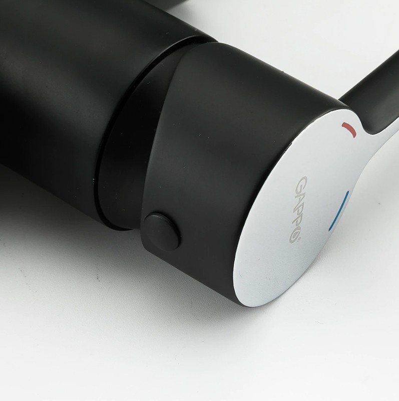 Смеситель для кухни Gappo G03-6 G4303-6 Черный матовый Хром латунь
