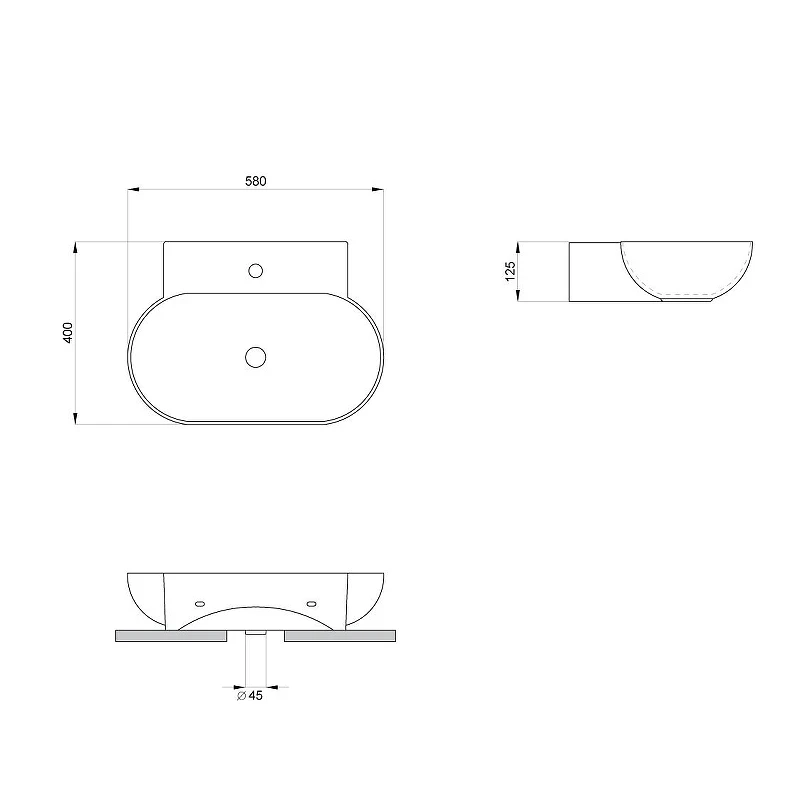 Раковина Lavinia Boho Bathroom Sink 58 33311099 цвет Белый глянцевый