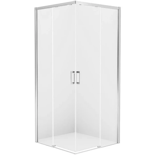 Душевой уголок New Trendy Prime Chrome 100х80 D-0298A/D-0295A профиль Хром стекло прозрачное