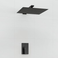 Душевая система WasserKRAFT А66181 Черный глянец латунь на стену