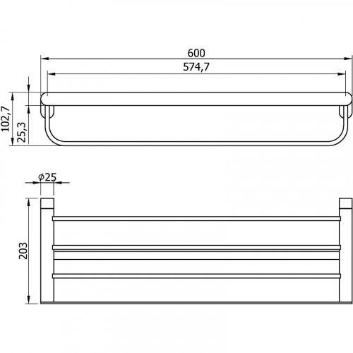 Полка для полотенец Nofer Verona 16843.S Сатин