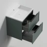 Тумба под раковину La Fenice Simpla Twin 60 FNC-01-SIM-G-60-2 подвесная Серо-зеленая