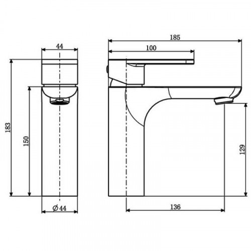 Смеситель для раковины Orans K-1035 W 1035kw0 Хром Белый латунь