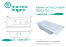 Ванна из литьевого мрамора Marmo Bagno Алесса New 160x70 MB-ALN160-70 без гидромассажа