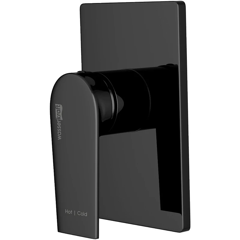 Смеситель для душа WasserKRAFT Glan 6651 Черный глянцевый латунь встраиваемый