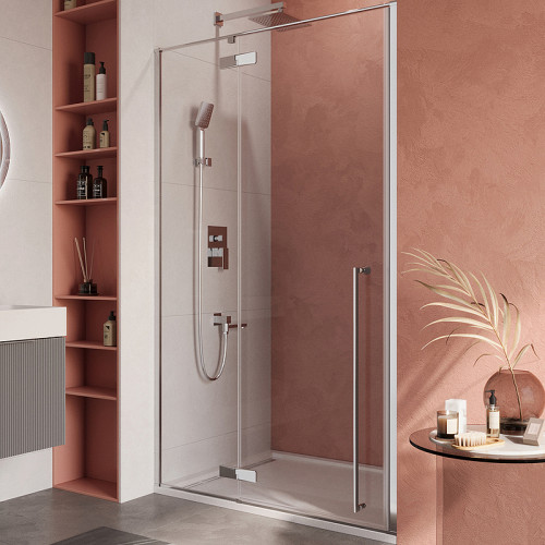 Душевая дверь Cezares Liner 120 L LINER-B-12-120-C-Cr-L профиль Хром стекло прозрачное