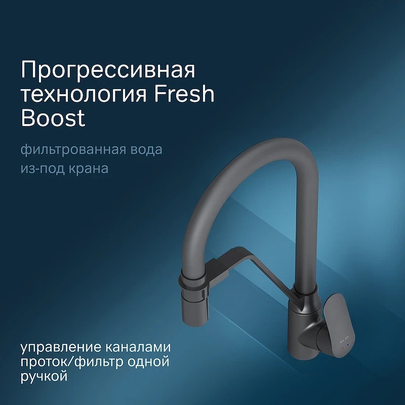 Смеситель для кухни AM.PM Like F8007822 Черный латунь