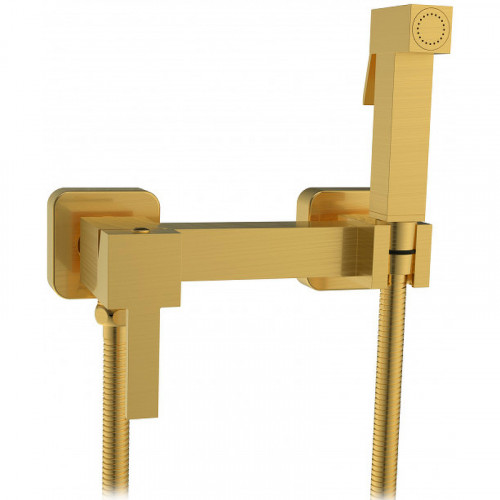 Гигиенический душ со смесителем CeramaLux DBS/007 Золото матовое латунь на стену