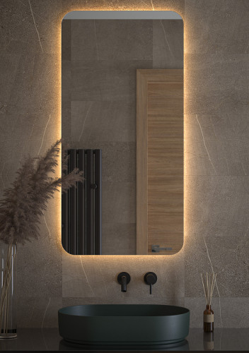 Зеркало Defesto Opti 60x120 DF 2818 с подсветкой 34W-3000К/Без выключателя/Теплый белый свет