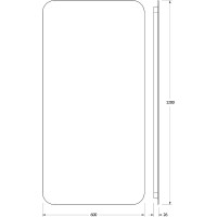 Зеркало Defesto Opti 60x120 DF 2818 с подсветкой 34W-3000К/Без выключателя/Теплый белый свет