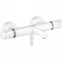 Смеситель для ванны Hansgrohe Ecostat Comfort 13114700 с термостатом Белый матовый латунь на стену
