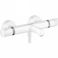 Смеситель для ванны Hansgrohe Ecostat Comfort 13114700 с термостатом Белый матовый латунь на стену