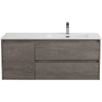 Тумба под раковину BelBagno Kraft 100 R KRAFT-1000-2C-1A-SO-CG-R подвесная Cemento Grigio МДФ / ЛДСП