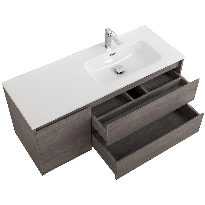 Тумба под раковину BelBagno Kraft 100 R KRAFT-1000-2C-1A-SO-CG-R подвесная Cemento Grigio МДФ / ЛДСП