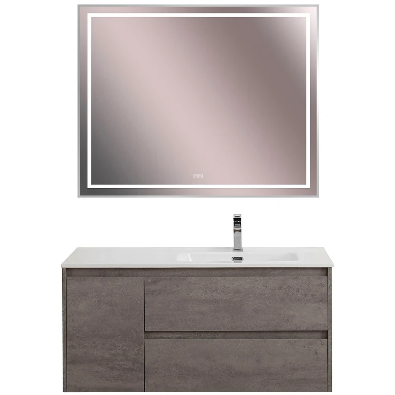 Тумба под раковину BelBagno Kraft 100 R KRAFT-1000-2C-1A-SO-CG-R подвесная Cemento Grigio МДФ / ЛДСП