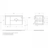Тумба под раковину BelBagno Kraft 100 R KRAFT-1000-2C-1A-SO-CG-R подвесная Cemento Grigio МДФ / ЛДСП