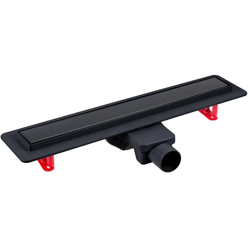 Душевой лоток Berges Optim Line Black 500 095505 с Черной матовой решеткой / под плитку