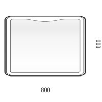 Зеркало Corozo Орли 80 SD-00000920 с подсветкой с сенсорным выключателем МДФ / ЛДСП, стекло
