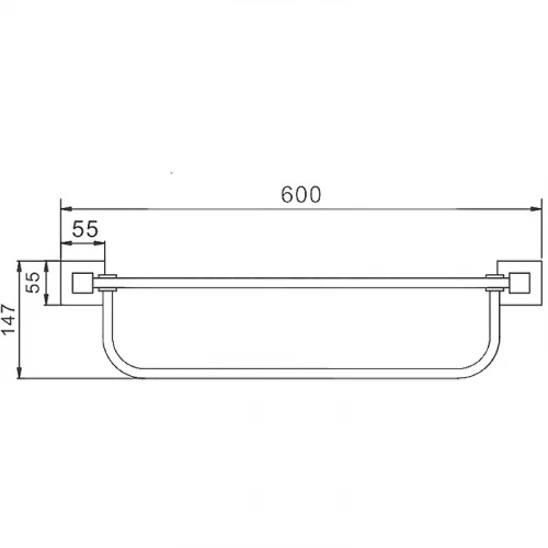 Полка для полотенец Frap F303 F30324 Сатин