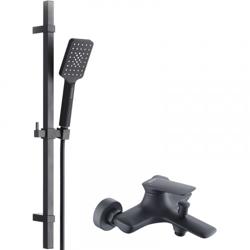 Смеситель для ванны Bond Cube B03-5288 Черный матовый латунь на стену