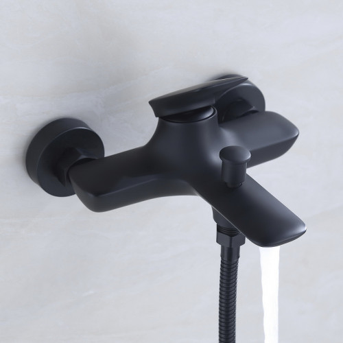 Смеситель для ванны Bond Cube B03-5288 Черный матовый латунь на стену