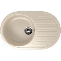 Кухонная мойка Ulgran Classic U-107-328 Бежевая искусственный камень (литьевой мрамор) встраиваемый