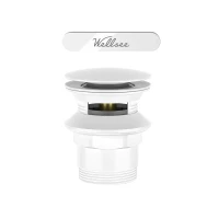 Слив-перелив Wellsee Useful Extras 231922000 click-clack цвет Белый глянцевый