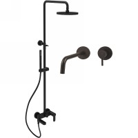 Комплект смесителей Paffoni Light KITCOL632NO006 Черный матовый латунь