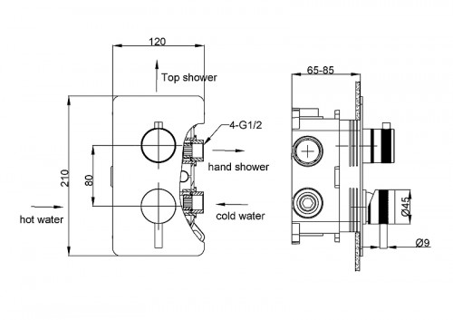 Смеситель для душа Boheme Cell 135-2-CB цвет Брашированная медь