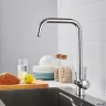 Смеситель для кухни Shevanik S528 цвет Хром