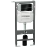 Комплект унитаза с инсталляцией Ceramicanova Forma CN3009_1002B_1000 с сиденьем Микролифт и Черной матовой клавишей смыва фарфор подвесной