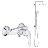 Душевая система Grohe Eurosmart New 124410 Хром латунь на стену