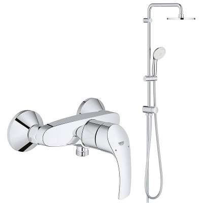 Душевая система Grohe Eurosmart New 124410 Хром латунь на стену
