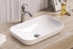 Раковина CeramaLux 50 E408D Белая глянцевая фаянс полувстраиваемая