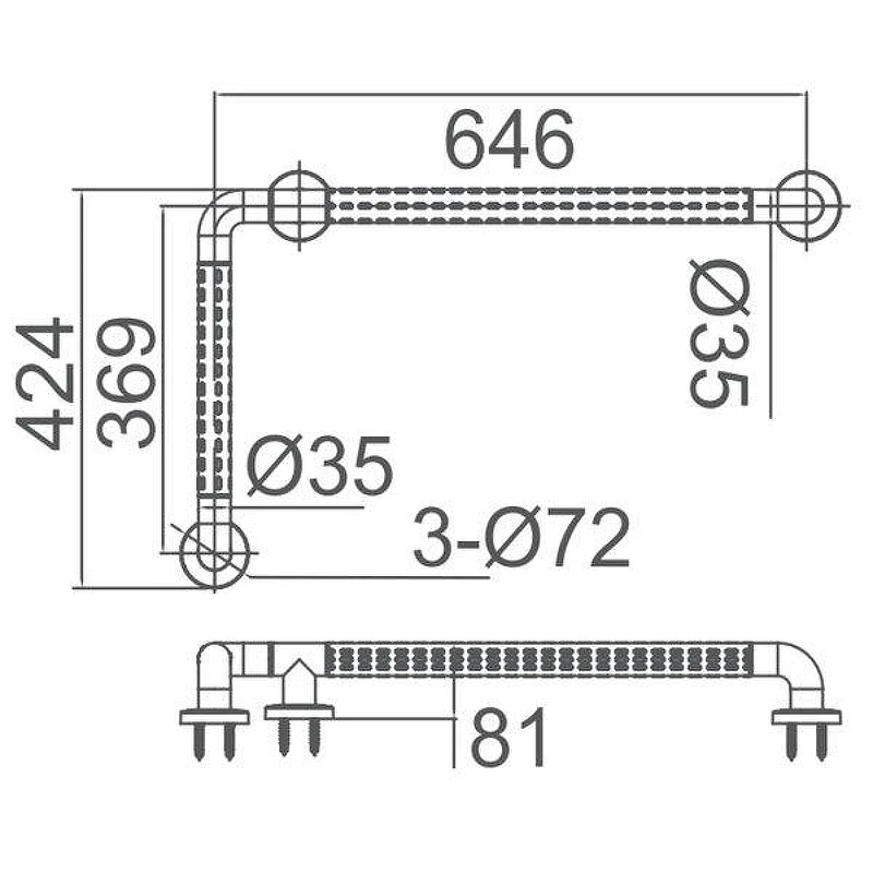 Поручень Arrow AG5612NO цвет Белый