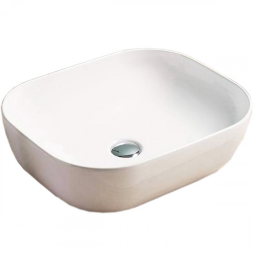 Раковина CeramaLux 45 78105 Белая фаянс накладная