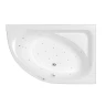 Акриловая ванна Whitecross Aquarella 170x110 R 0109.170110.100.ULTRA.CR цвет Белый с гидромассажем форсунки Хром