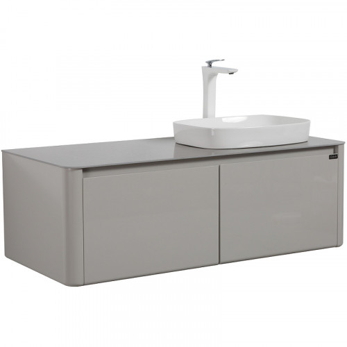 Тумба с раковиной Black&amp;White Universe U915.1200 R 120 R 9151200R подвесная Glossy light grey МДФ / ЛДСП