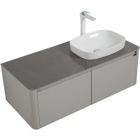 Тумба с раковиной Black&amp;White Universe U915.1200 R 120 R 9151200R подвесная Glossy light grey МДФ / ЛДСП