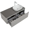Тумба с раковиной Black&White Universe U915.1200 R 120 R 9151200R подвесная Glossy light grey МДФ / ЛДСП